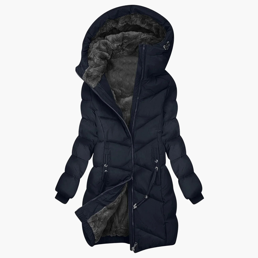 Drune | Wintermantel Lang Steppjacke mit Kapuze - Winddichter, Warmer Outdoor Parka
