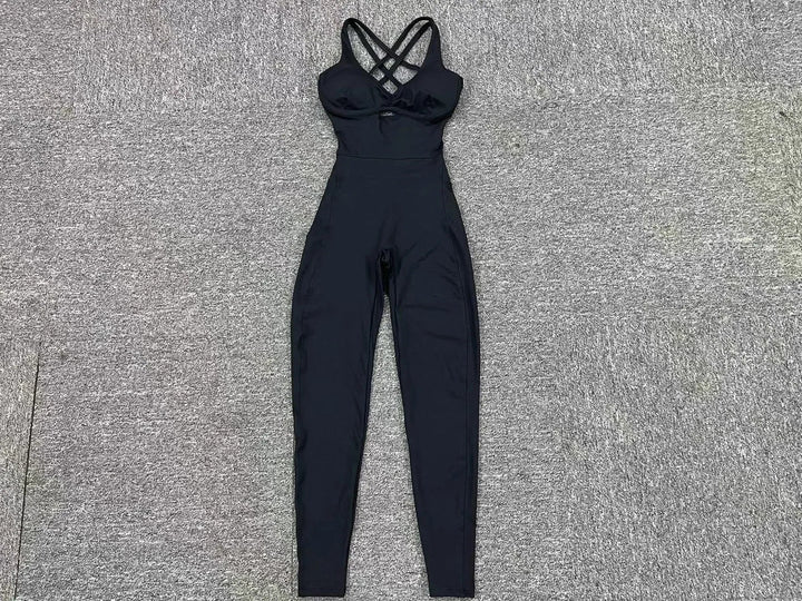 Drune | Sportlicher Jumpsuit Frauen Sportbekleidung Push-Up Gym Set Frauen Fitness Overall Lycra Sport Outfit für Frauen Sportbekleidung Yoga Kleidung Pink
