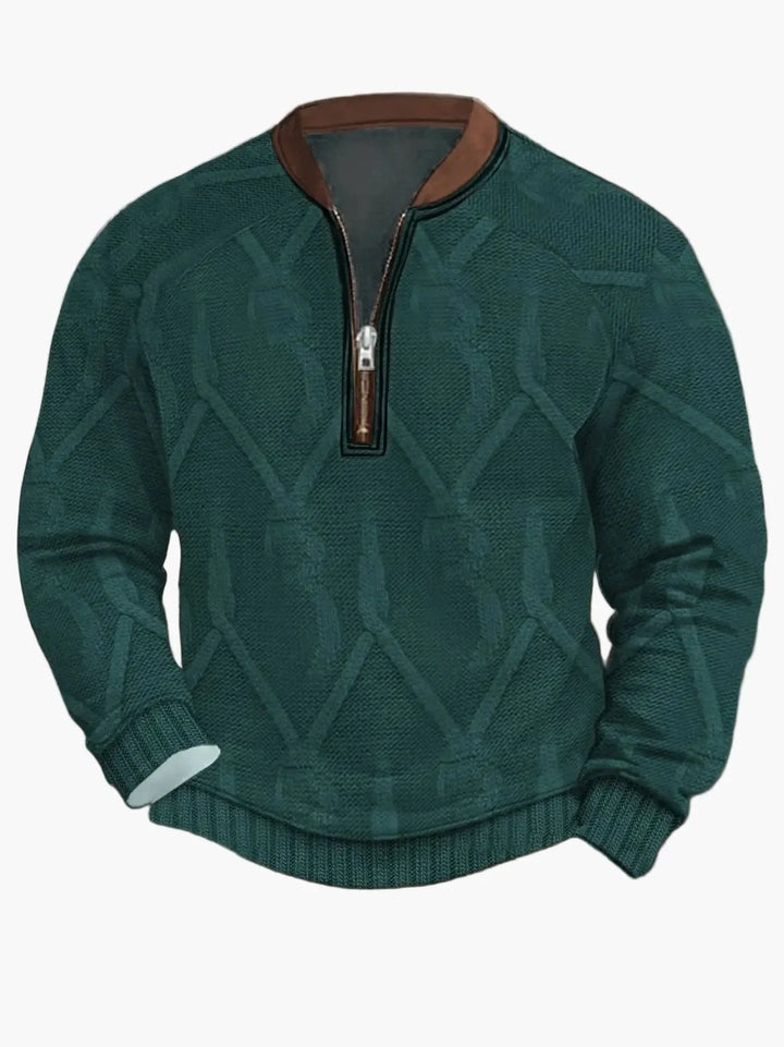 Drune | Strickpullover mit Reißverschluss - Moderner Freizeit-Look für Herbst und Frühling