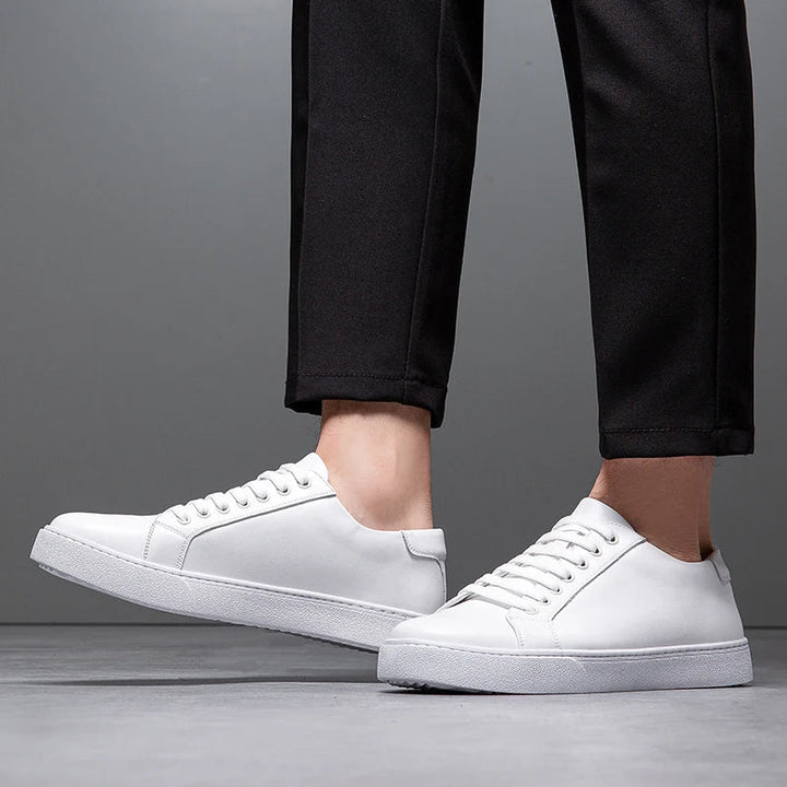 Herren Sneaker Leder Elegant Bequem