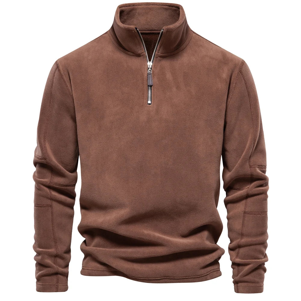 Drune | Weiches Fleece Sweatshirt mit Reißverschluss Warm und Komfortabel Ideal Für Kaltes Wetter