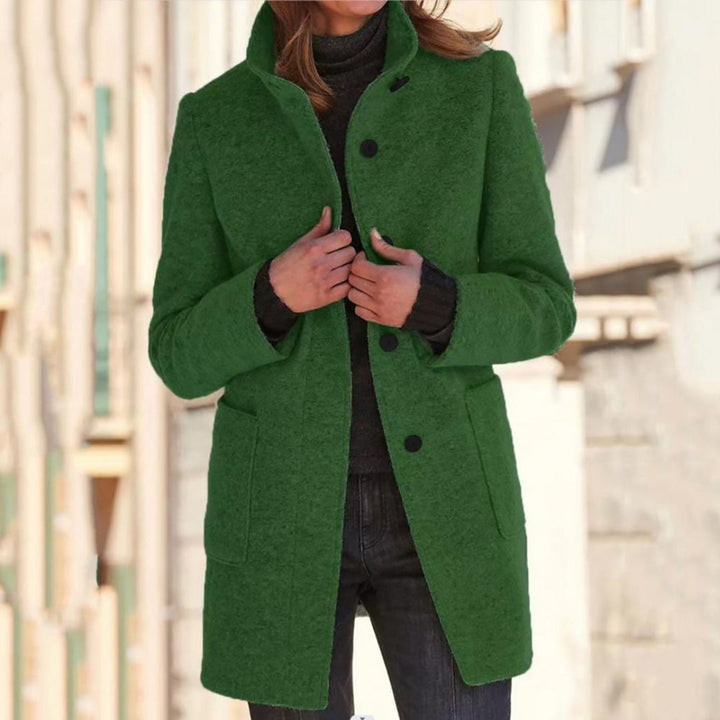 Drune | Blend Knopf-Oben Mantel - Mittel-Lange Strukturierte Jacke - Klassische Winter-Oberbekleidung Kanada