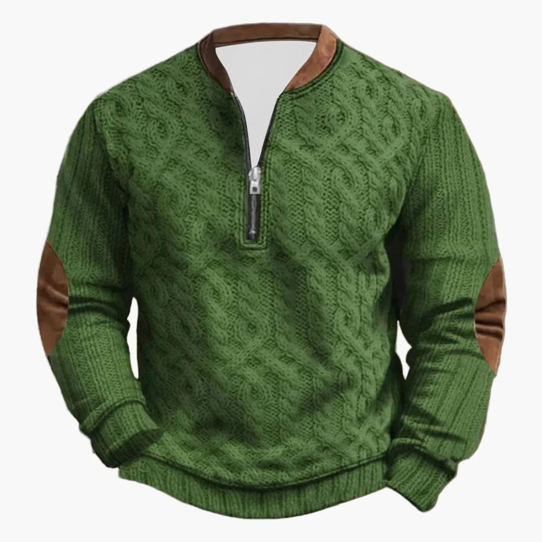 Drune | Outdoor Freizeit Pullover mit Stehkragen und Zipper - Stilvoller Langarm-Sweater für Alltag und Abenteuer