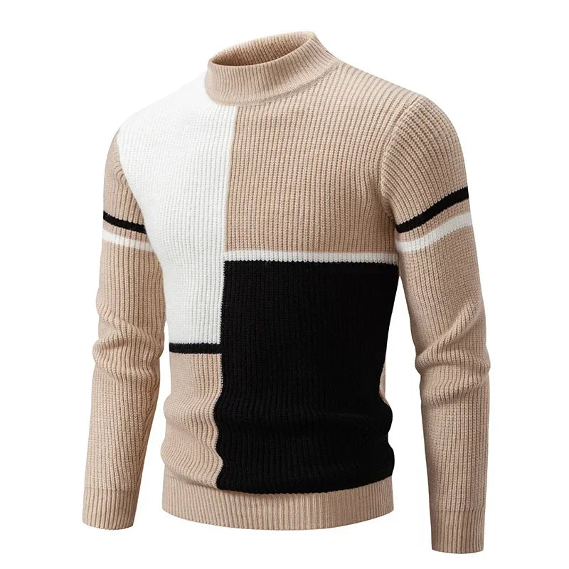 Drune | Grafischer Strickpullover mit Farbblöcken Modern und Warm Perfekt Für Den Alltag