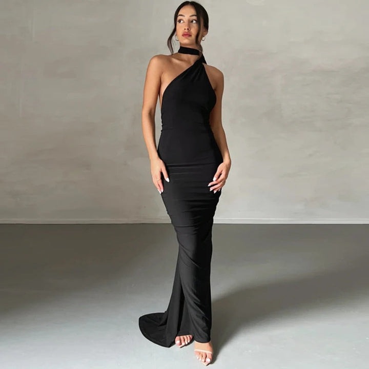 Drune | Elegante Bodycon-Kleid mit Einem Schulter Rückehoch