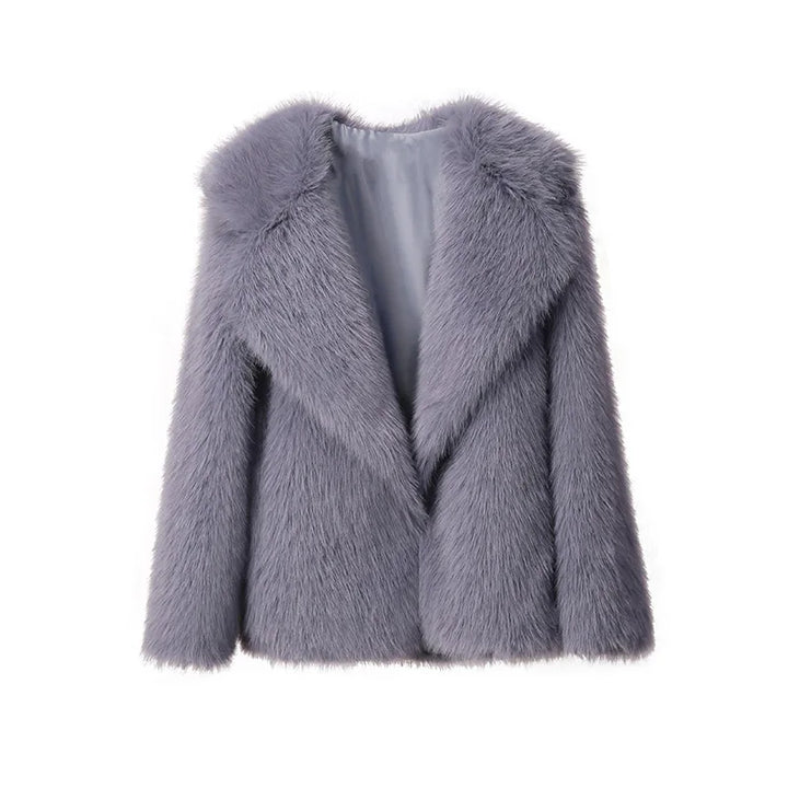 Drune - Schlanker Faux Fur Mantel