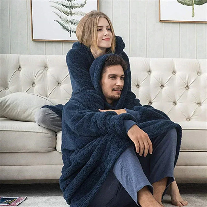 Drune | Übergroßer Flanell-Decken Hoodie für Herren & Damen