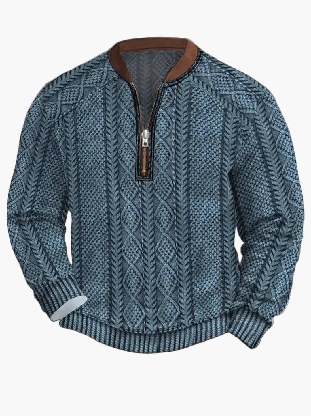 Drune | Strickpullover mit Reißverschluss - Moderner Freizeit-Look für Herbst und Frühling