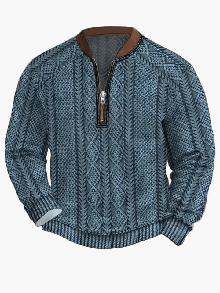 Drune | Strickpullover mit Reißverschluss - Moderner Freizeit-Look für Herbst und Frühling