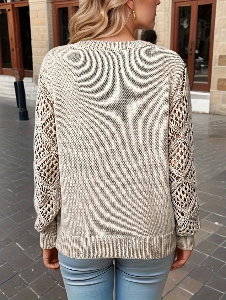 Drune | Solid V-Ausschnitt Strickpullover