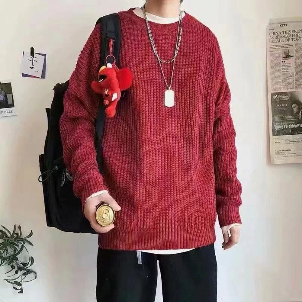 Drune - Herren Slim Fit Wollpullover für den Herbst