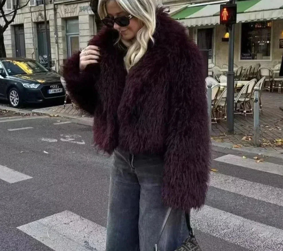 Drune | Schicke Jacke mit flauschigem Fell
