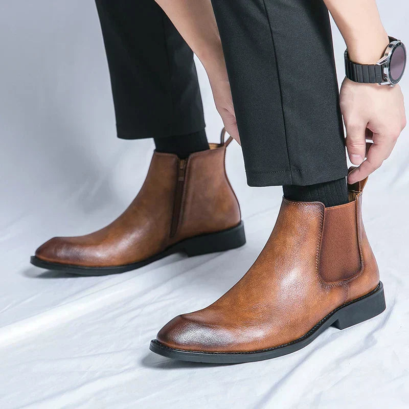 Drune | Lederstiefel mit Reißverschluss