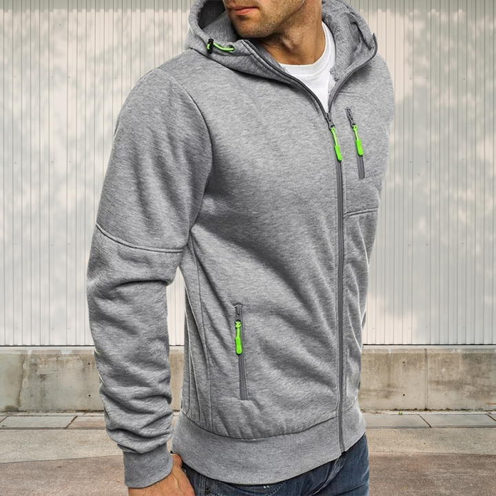 Drune | Sportliche Herren Kapuzenjacke mit Reißverschluss