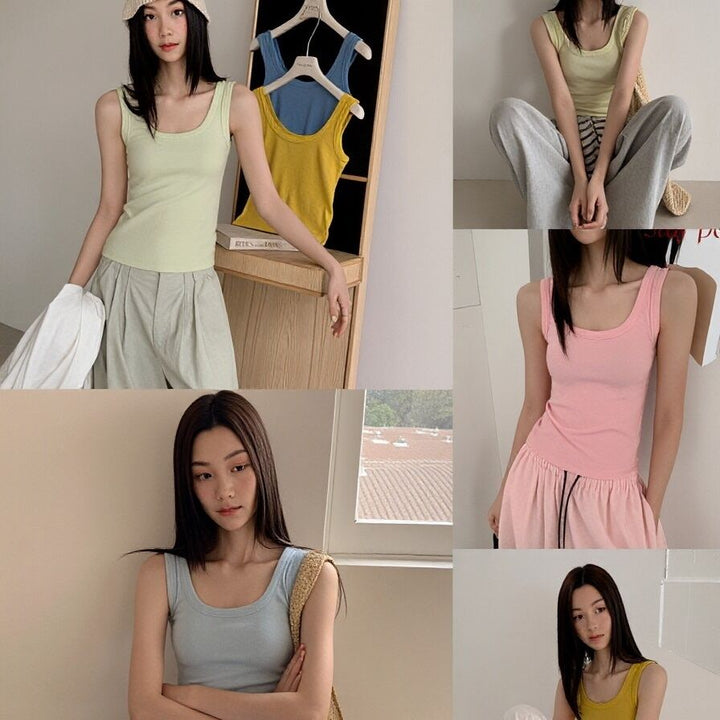 Damen Cami Tank Top Ärmellos Elegant