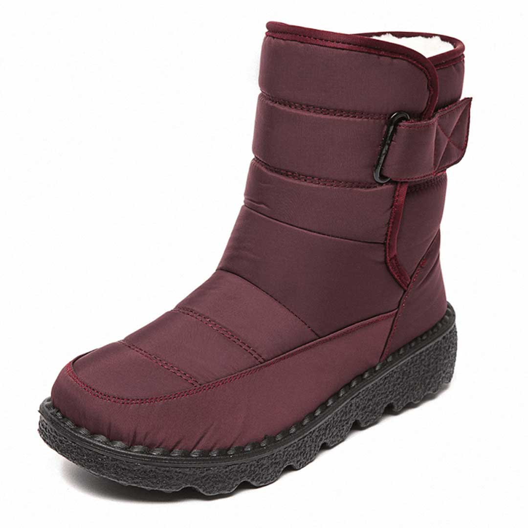 Drune | Puffer Boots Gepolstert Und Wasserabweisend Mittel Wade Verstellbarer Riemen Rutschfeste Sohle