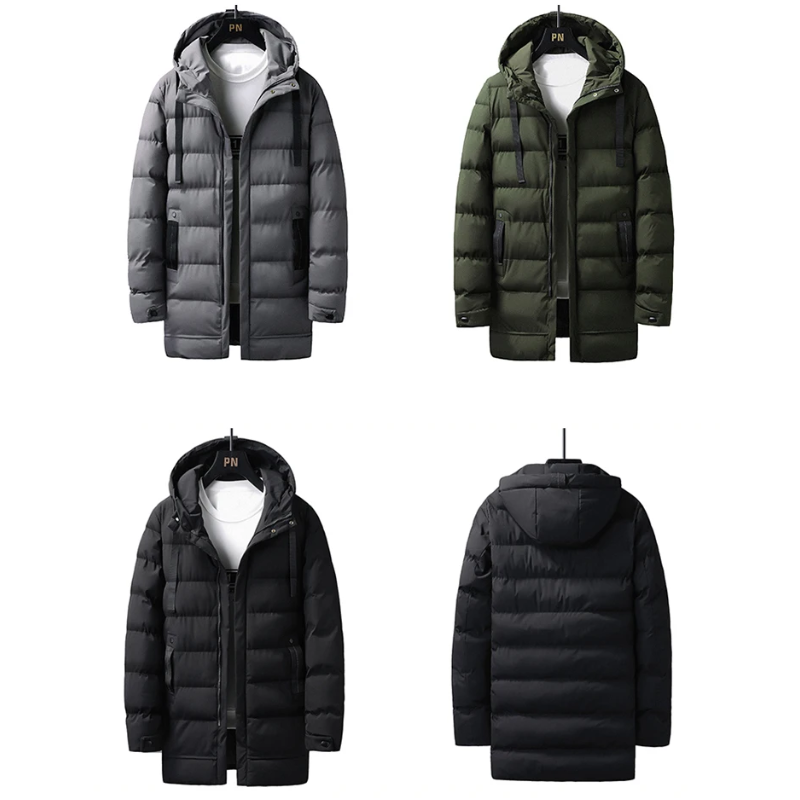 Drune | Herren Wintermantel lang Warm und winddicht für Outdoor-Aktivitäten