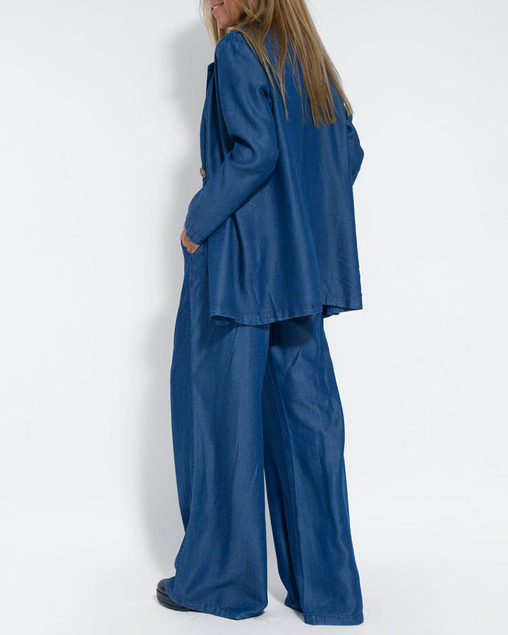 Drune | Damen Elegantes 2-teiliges Leinenset