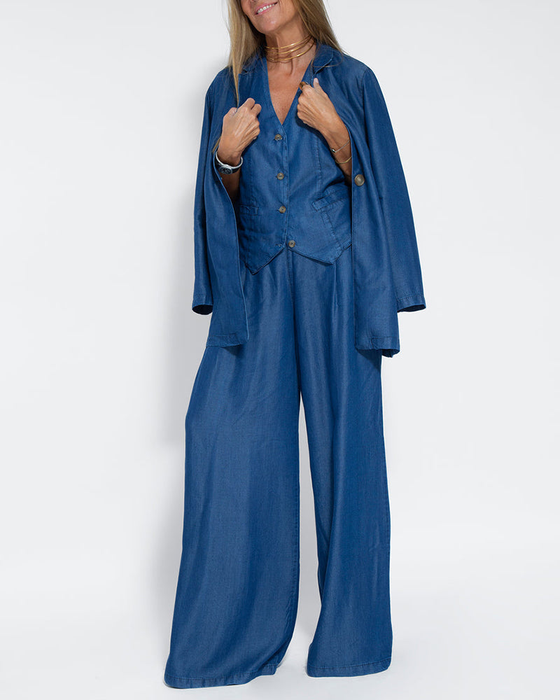Drune | Damen Elegantes 2-teiliges Leinenset