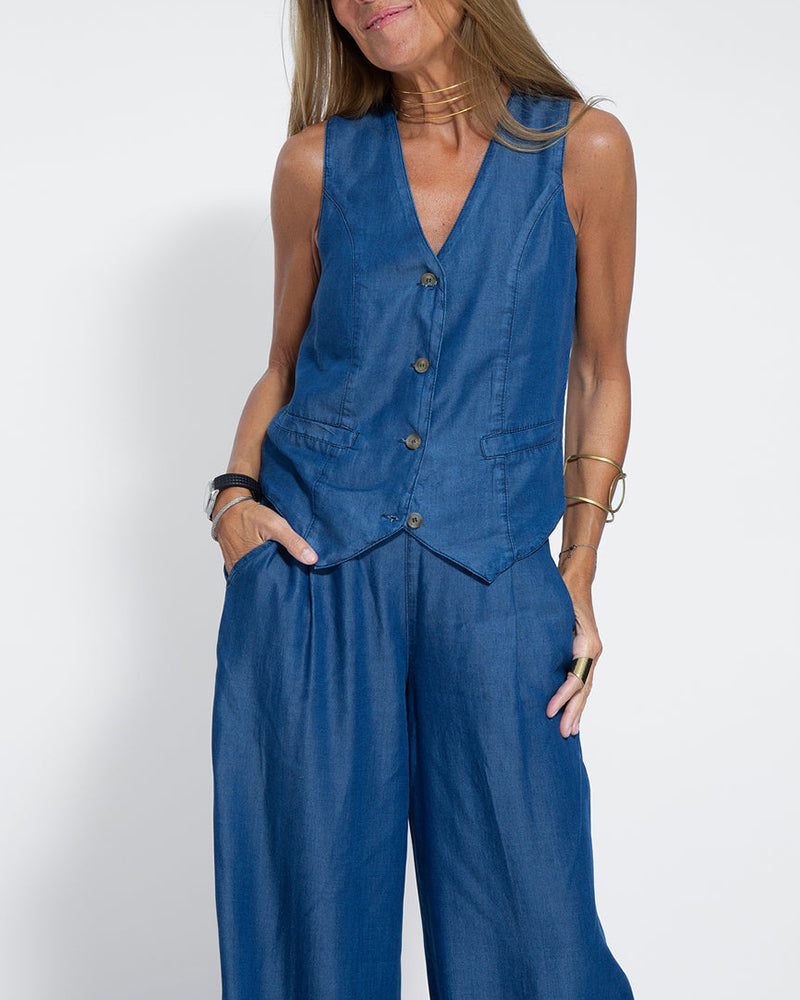 Drune | Damen Elegantes 2-teiliges Leinenset