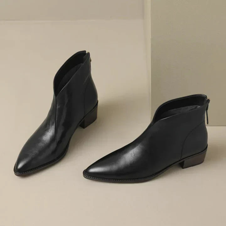 Drune | Damenstiefelette Aus Leder mit Blockabsatz