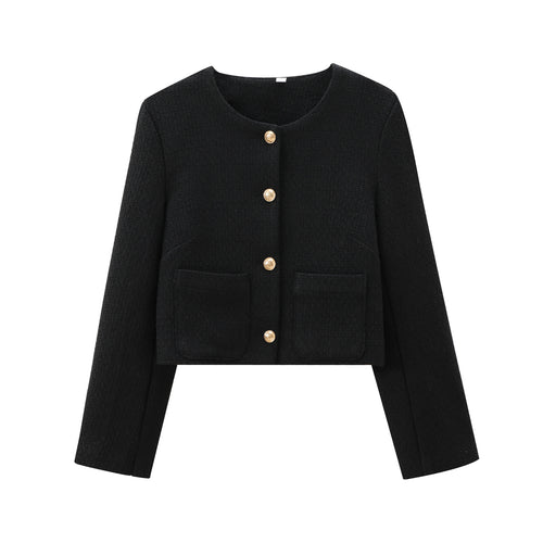 Drune | Tweed Blazer in Schwarz