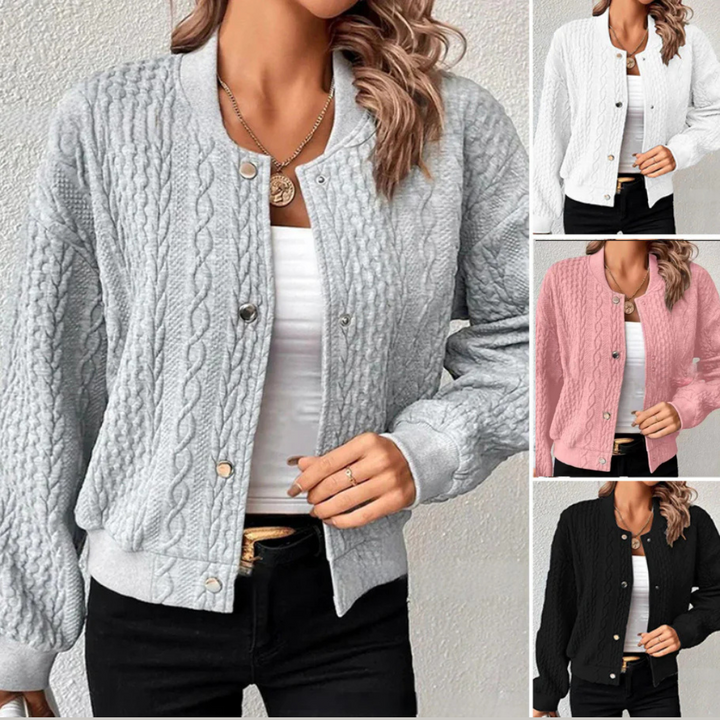 Drune | Jacquard Stehkragen Freizeitjacke