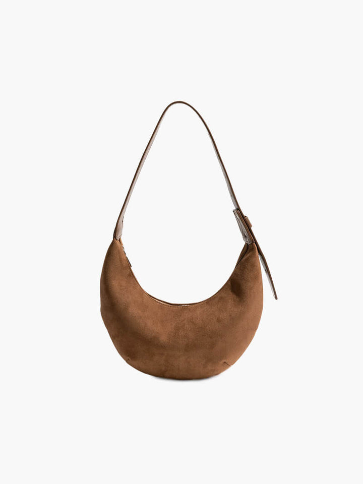 Drune | Halbmond Tasche Aus Wildleder