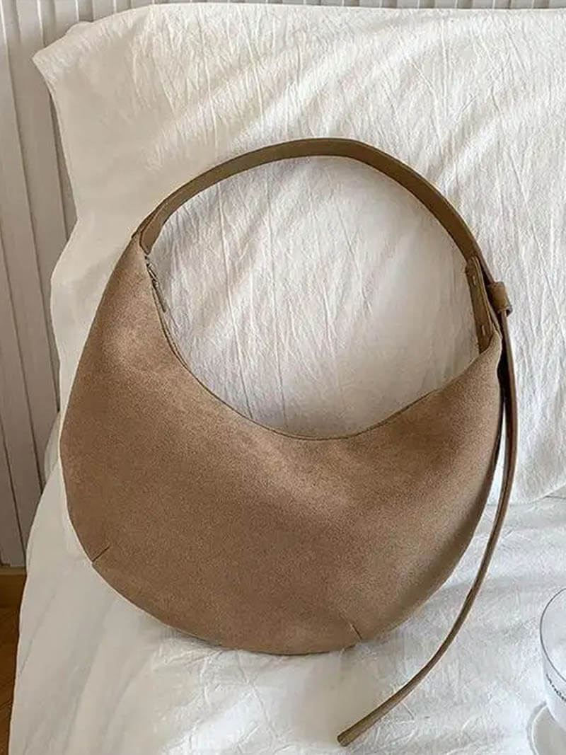 Drune | Halbmond Tasche Aus Wildleder