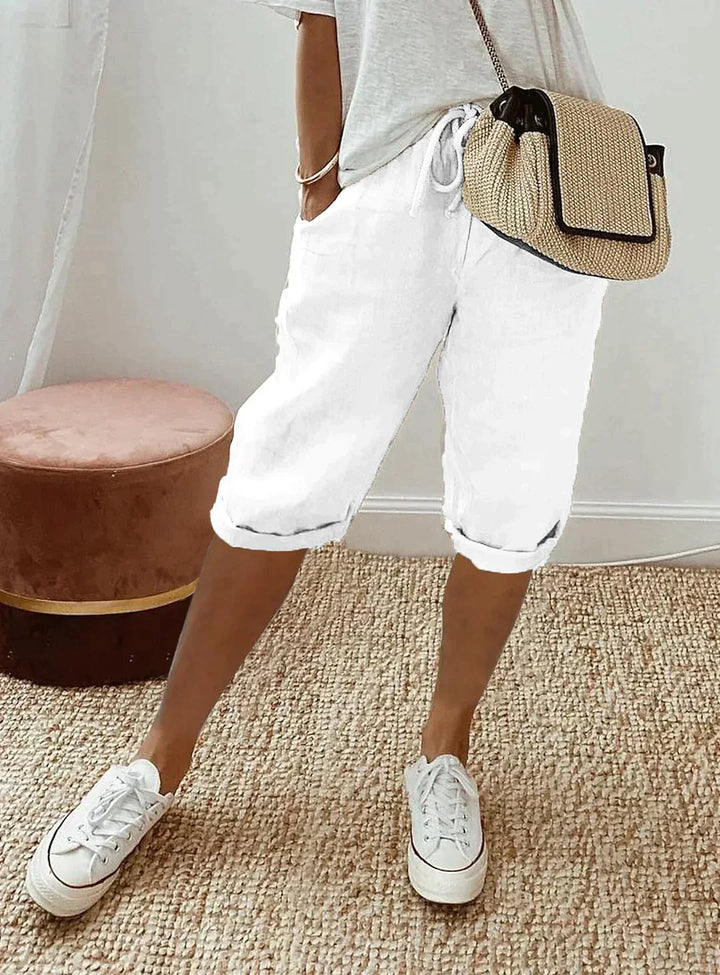 Drune | Damen-Leinenhose mit weitem Bein