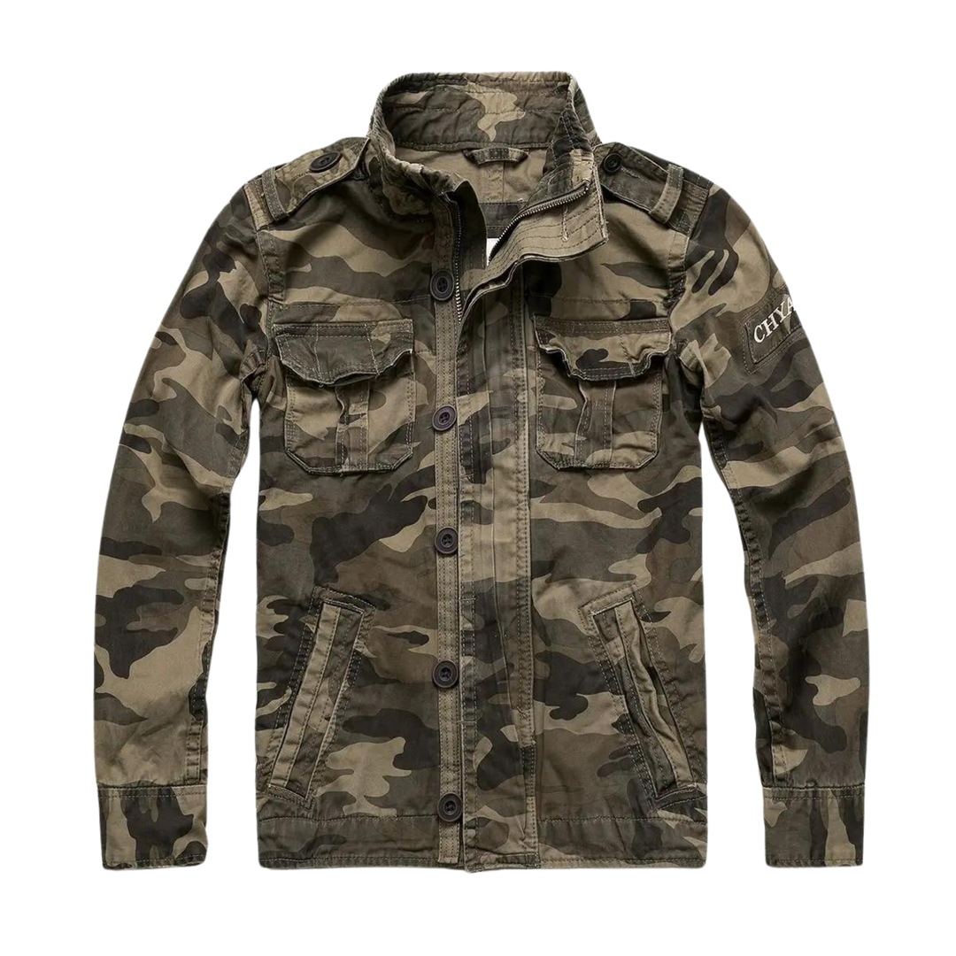 Drune | Retro Jeansjacke mit Mehreren Taschen
