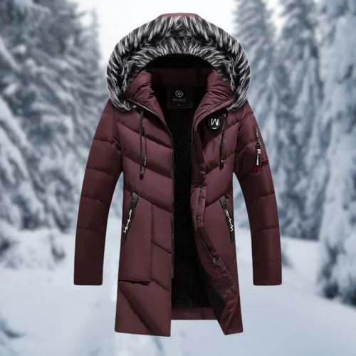 Drune | Steppjacke - Übergröße - Fleece Kapuze - Gerippte Bündchen - Reißverschluss Taschen