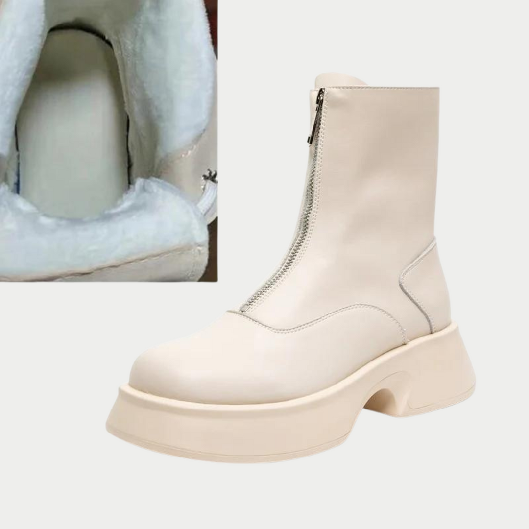 Drune | Echtes Leder Modefell Winterstiefel