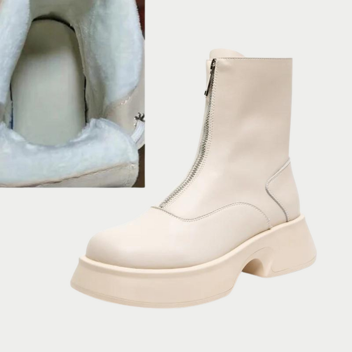 Drune | Echtes Leder Modefell Winterstiefel
