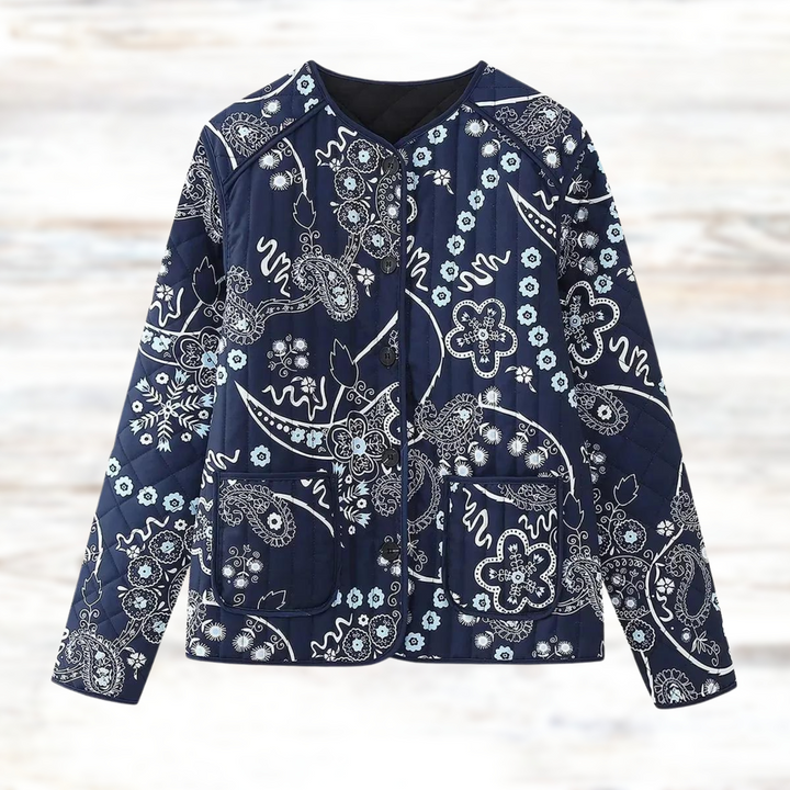 Drune | Weinlesejacke mit Blumendruck
