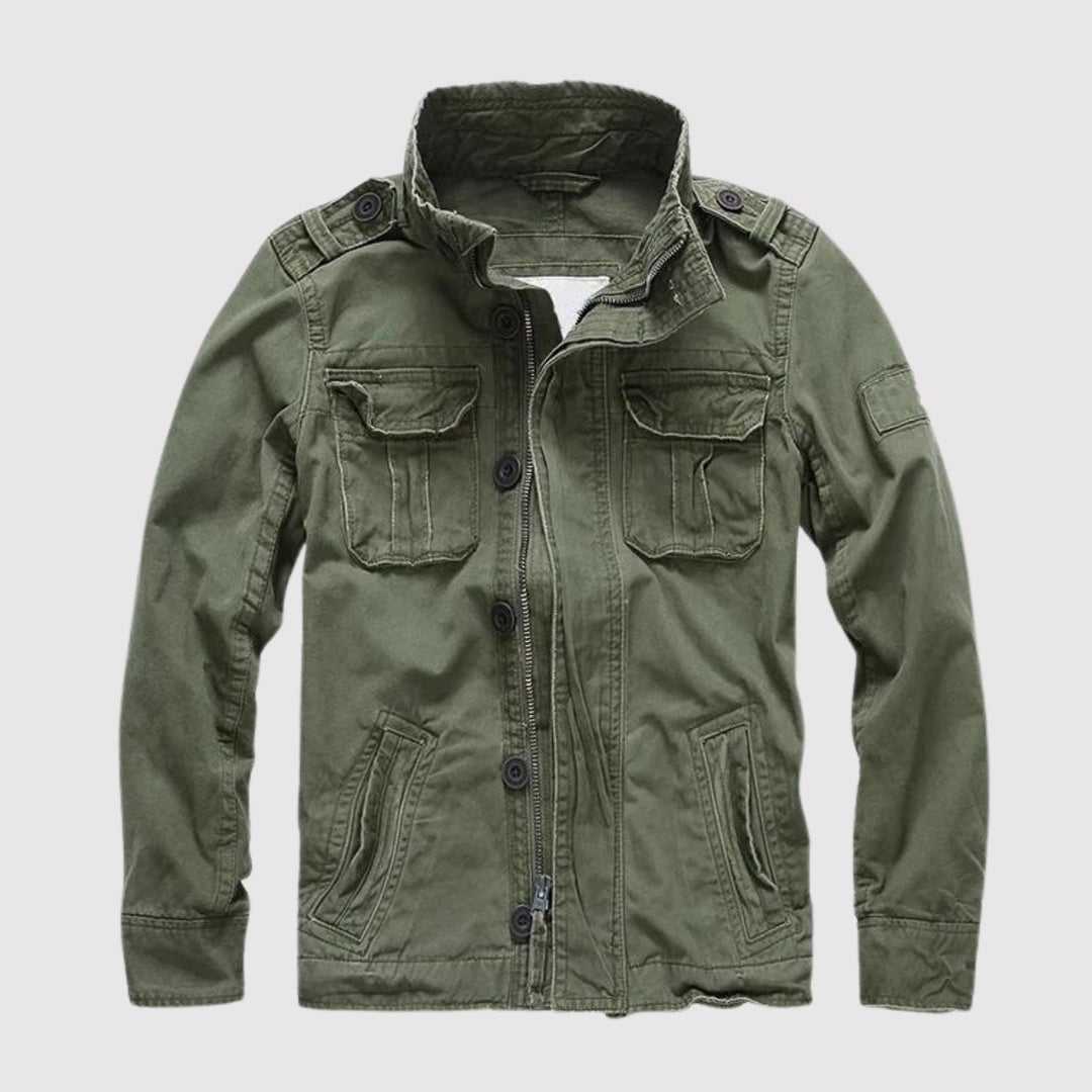 Drune | Retro Jeansjacke mit Mehreren Taschen