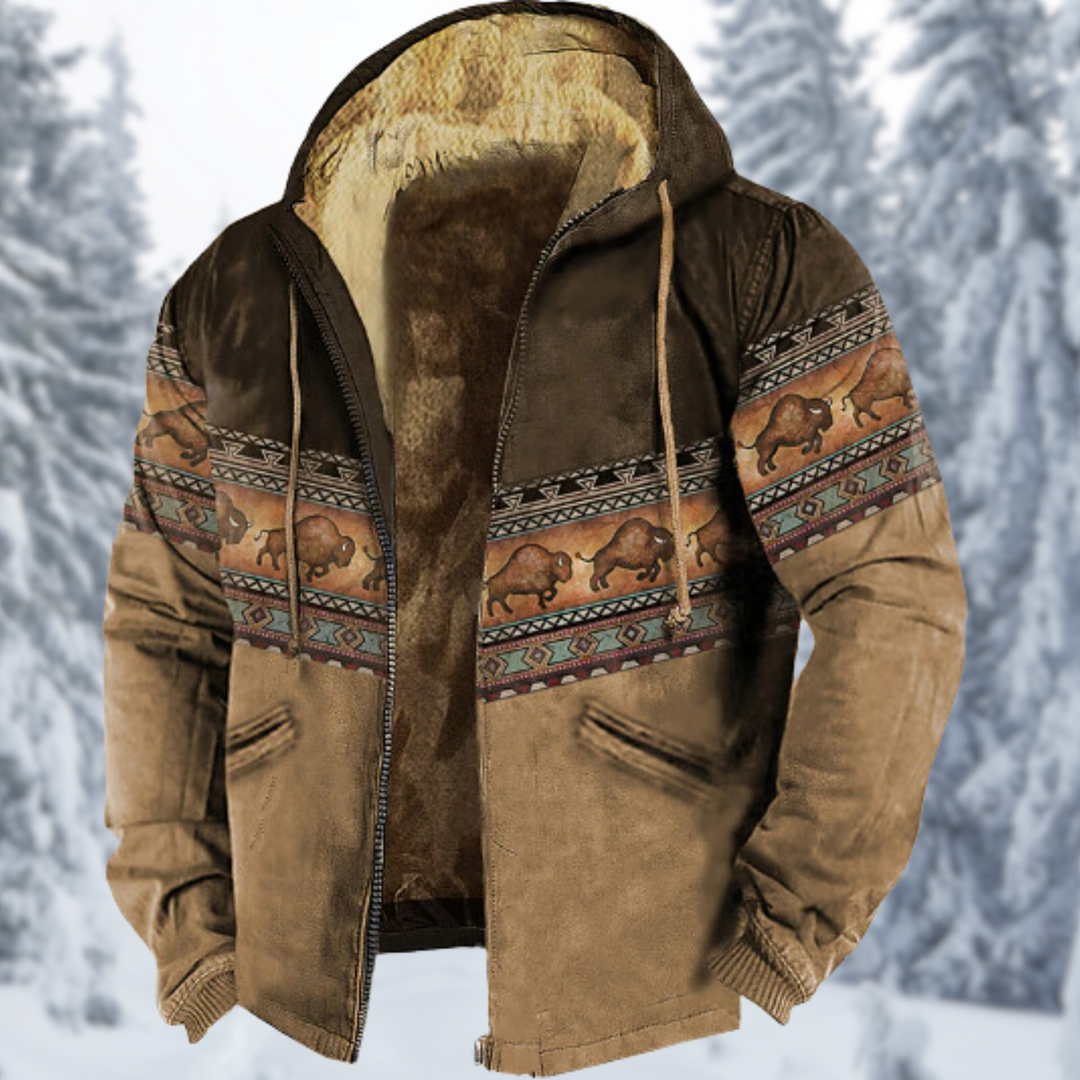 Drune - 3D-gedruckte Fleecejacke mit Kapuze