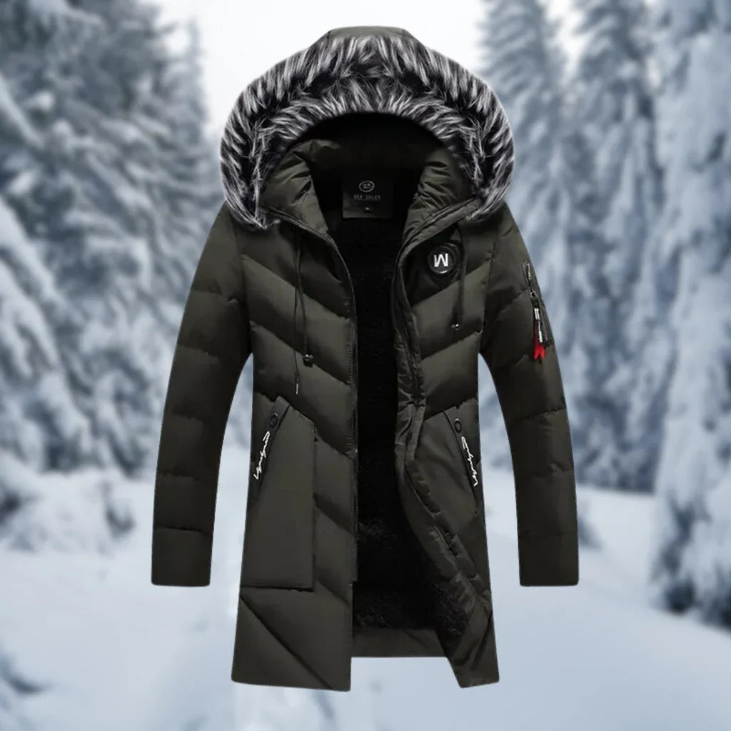 Drune | Steppjacke - Übergröße - Fleece Kapuze - Gerippte Bündchen - Reißverschluss Taschen