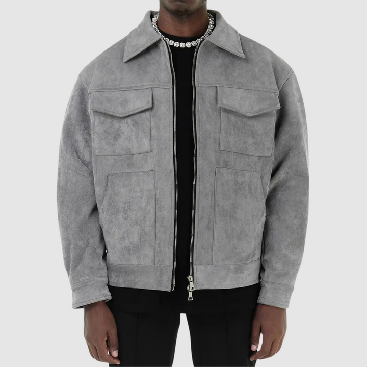 Drune | Klassische Straßenjacke aus Wildleder