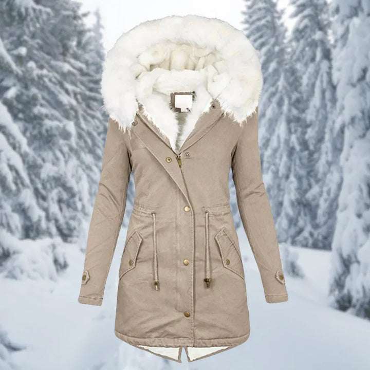 Winter Damen Warme Jacke Medium-lang