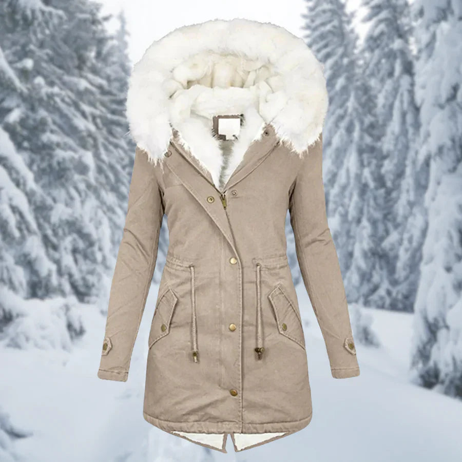 Drune – Warmer Wintermantel für Damen, mittellang