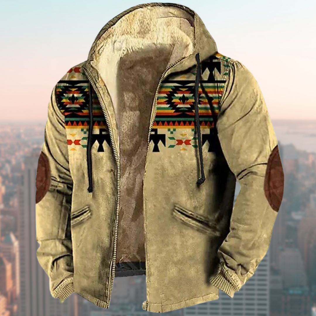 Drune | Jacke mit Kapuze und Einheimischem Druck