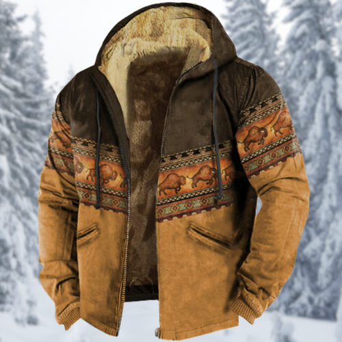 Drune - 3D-gedruckte Fleecejacke mit Kapuze