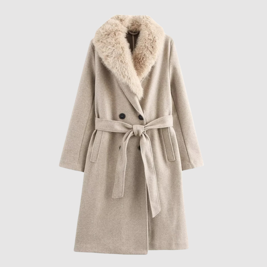 Drune | Winter Gürtel Langarm Mantel Doppelreihe