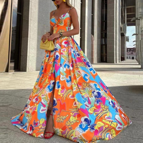 Drune | Maxi Kleid Elegant mit Spaghettiträgern
