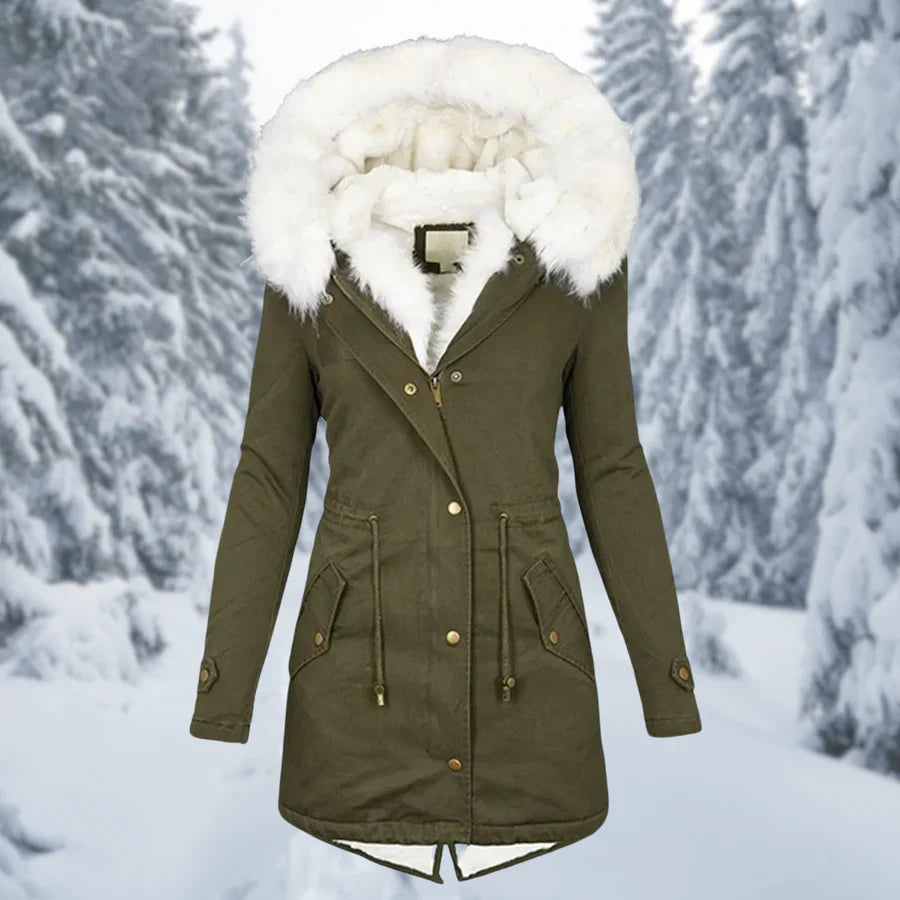 Drune – Warmer Wintermantel für Damen, mittellang