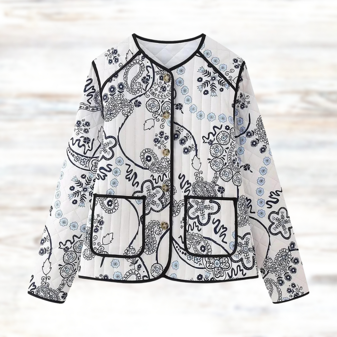Drune | Weinlesejacke mit Blumendruck