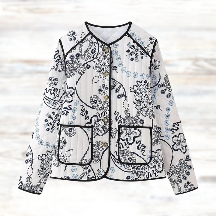 Drune | Weinlesejacke mit Blumendruck