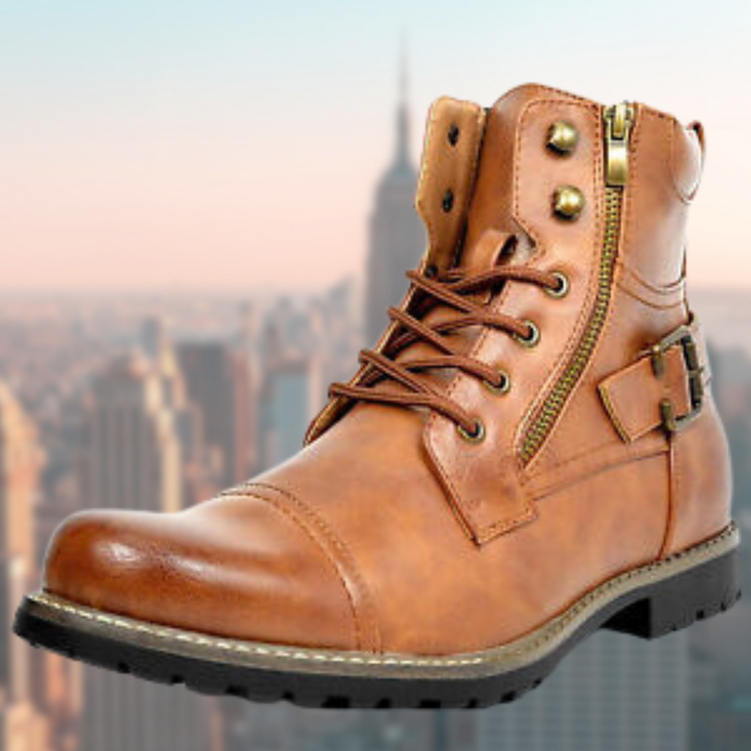 Drune | Leder Motorradstiefel für Männer