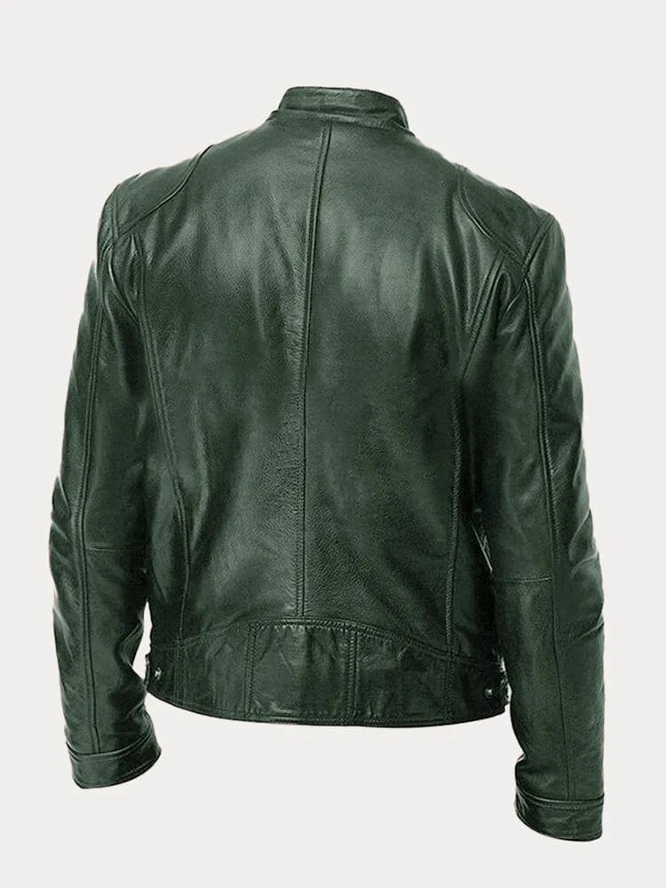 Drune Herren Lederjacke Lässig Robust Klassisches Design